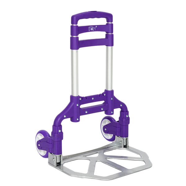 Portable Foldable Telescopic Trolley Trolley Luggage Trolle Purple