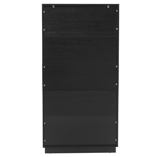 FCH Black P2 Particle Board and Density Board 7241141cm Wavy Pattern Drawer Front Six-Level Seven-Drawer Cabinet