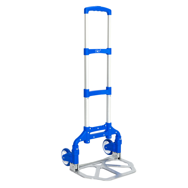 Portable Foldable Telescopic Trolley Trolley Luggage Trolle Blue