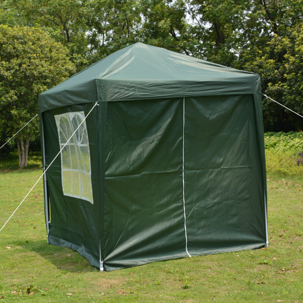 2 x 2m Two Doors & Two Windows Practical Waterproof Right-Angle Folding Tent Green