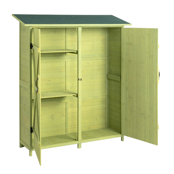 Fir Wood Shed Garden Storage Shed  Green