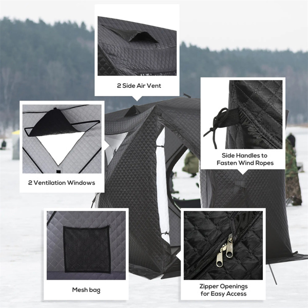 Pop-up Ice Fishing Tent,  Black Ice Shanty