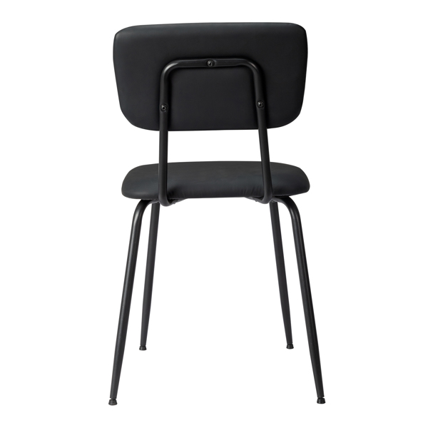 Set of 6 Modern Padded Dining Chairs for Kitchen Bar Office Chair, Black