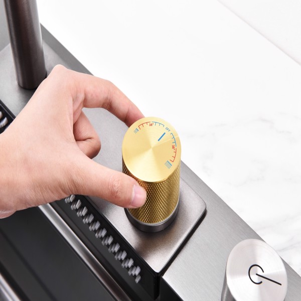 瀑布厨房水槽，黑色不锈钢单碗，带飞雨水龙头和砧板的多功能工作站，30×18“【周末不发货，TK/TEMU订单仅支持自提】-18