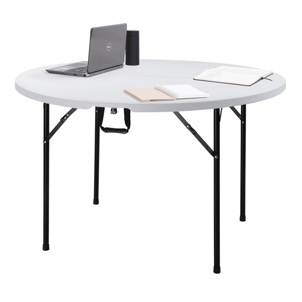 【Replace 94515737】48inch Round Folding Table Outdoor Folding Utility Table White