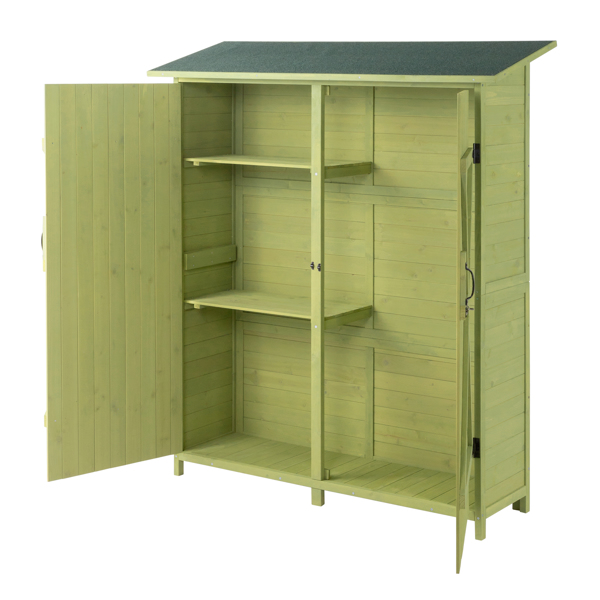 Fir Wood Shed Garden Storage Shed  Green