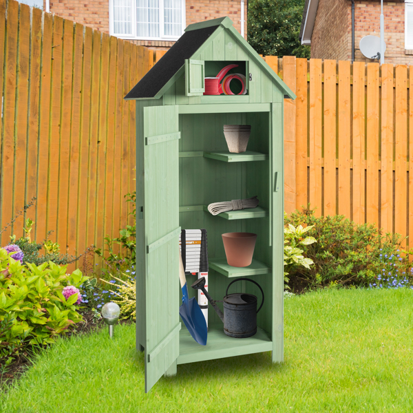 Fir wood Arrow Shed with Single Door Wooden Garden Shed Wooden Lockers 