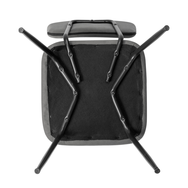 Set of 4 Modern Padded Dining Chairs for Kitchen Bar Office Chair, Grey