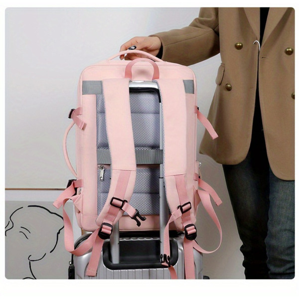 Women's Large Capacity Backpack with USB Charger and Shoe Pocket, Flight-Approved for Easy Travel. (Maybe YunExpress Logistics)