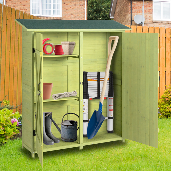 Fir Wood Shed Garden Storage Shed  Green