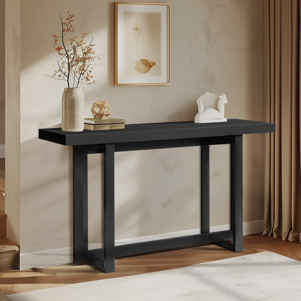 Modern Wood Entryway Console Table Sofa Table, Long Entryway Table for Hallway Living Room Foyer Corridor Bedroom, Black