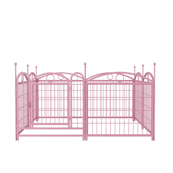 Dog Playpen Indoor 24 inch 8 Panels Metal Dog Pen Pet Dog Fence Outdoor Exercise Pen with Doors, Heavy Duty Dog Fence Puppy Pen for Large Medium Small Dogs Indoor Outdoor Foldable Pet Exercise Pen