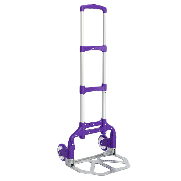 Portable Foldable Telescopic Trolley Trolley Luggage Trolle Purple