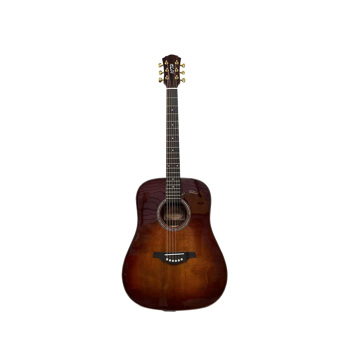 6-string beginner Solid Spruce round corner retro colored acoustic guitar, rosewood fingerboard, colored finish, right