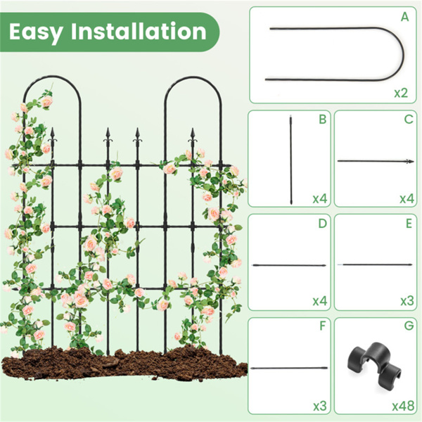 Outdoor Arch Trellis for Climbing Plants 58 x 73 Inch 