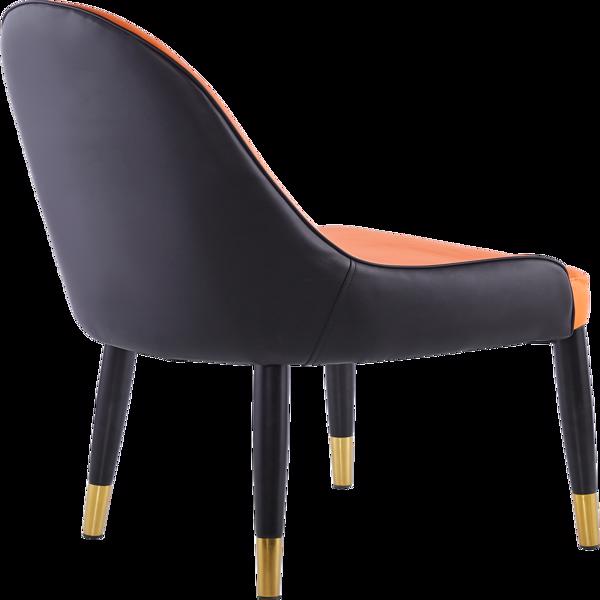 Modern Leather Dining Chair Set of 2, Upholstered Dining Chair, Legs with Black Plastic Tube Plug