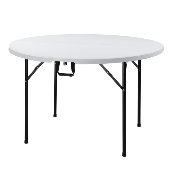 【Replace 94515737】48inch Round Folding Table Outdoor Folding Utility Table White