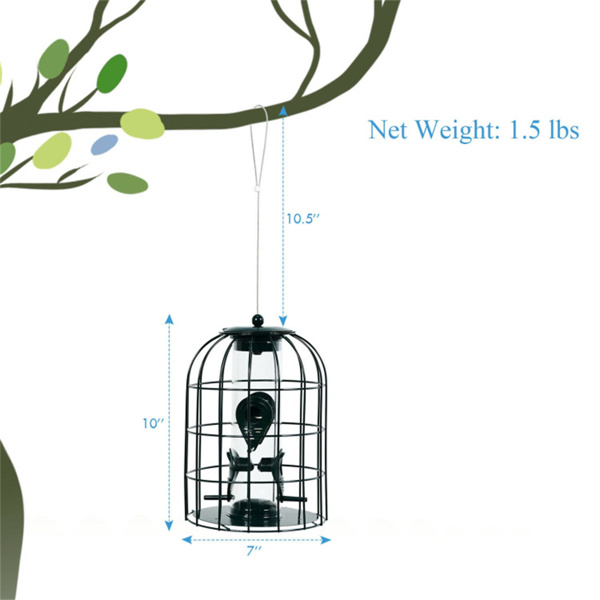 Green  Wild Bird Feeder 7'' x 7'' x 10'' 