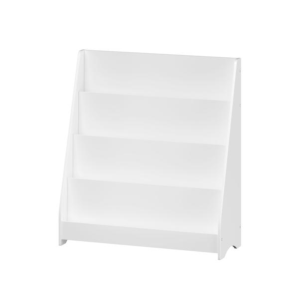 4-Tier Kids Bookshelf, Toddler Book Display Shelves, Helps Keep Bedrooms, Playrooms, and Classrooms Organized,White