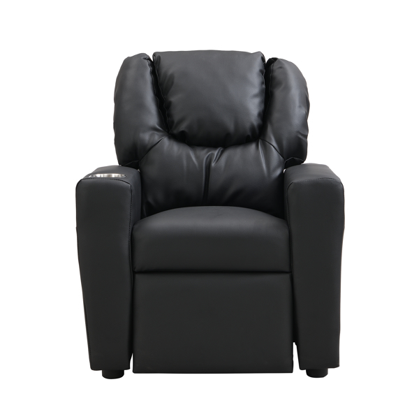 Kids Recliner Chair  Black PVC