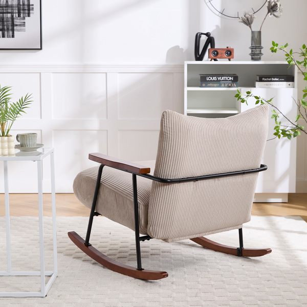 Modern Accent Chair Arm Chair Living Room Rocking Chair Metal Frame