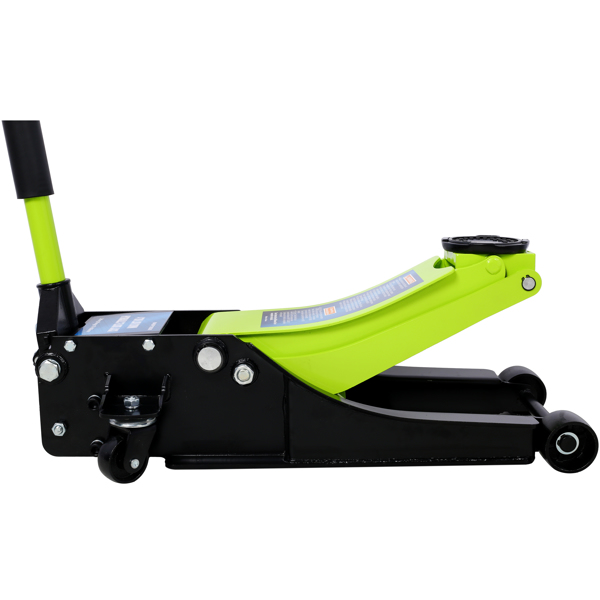 Low Profile Hydraulic Trolley Service/Floor Jack, 4 Ton (8000 lbs) Capacity, Lifting Range 2.5"-20",green