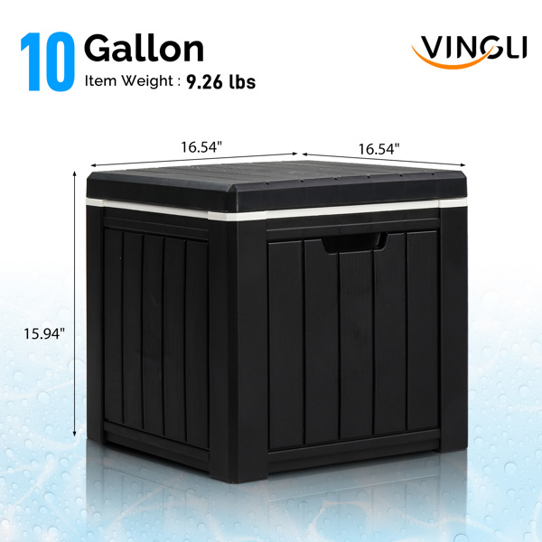 10 Gallon Cooler Side Table, Portable Ice Chest with Built-in Handle, Multifunctional Ice Cooler Outdoor Cocktail Side Table for Camping, Picnic, Beach, Pool, Party