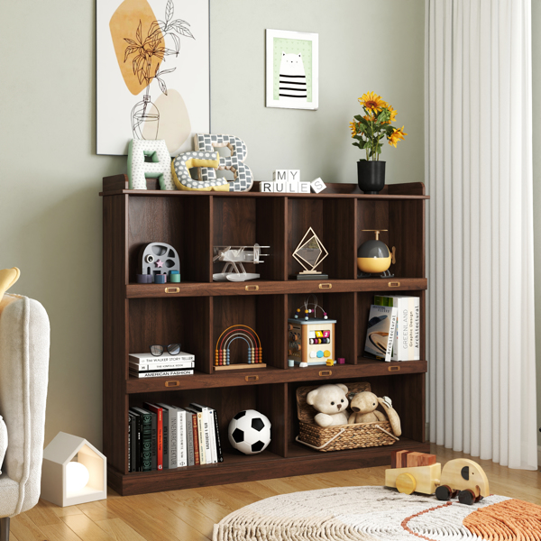 10-shelf Bookcase,Walnut