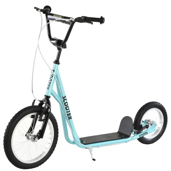   youth scooter is equipped  Dual Brakes  - Blue