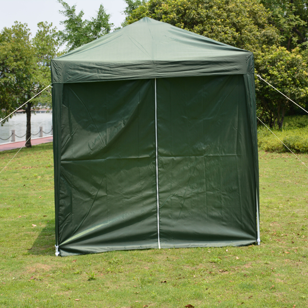 2 x 2m Two Doors & Two Windows Practical Waterproof Right-Angle Folding Tent Green