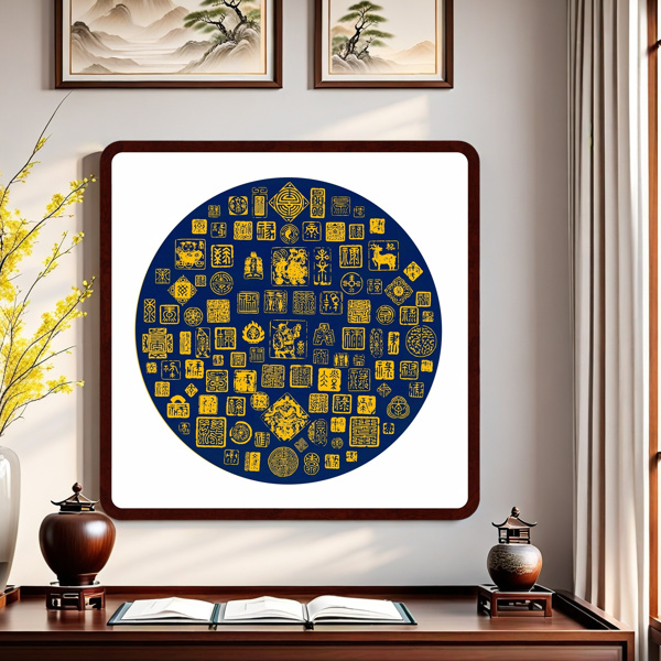  Baillu Tayin Energy Painting - Traditional Chinese Arte Size 22.4 X 22.4 inch (57X57 cm)