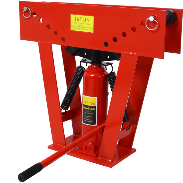 16 Ton Pipe Tube Bender Manual Hydraulic, Piping Bending Exhaust Tube Fabric w/8 Dies(1/2,3/4,1,1-1/4,1-1/12,2,2-1/2,3) Adjustable Rollers 90-180 Degree Bend Steel Iron Metal Ratcheting,Red