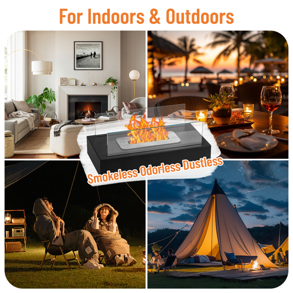 2pcs  13.8*7.1*5.5in  tabletop fire pit