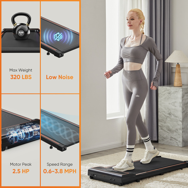 Walking Pad Treadmill – Compact & Portable Walking Pad, Quiet Operation, Adjustable Speed Settings, User-Friendly Controls, Durable Construction for Home & Office Fitness