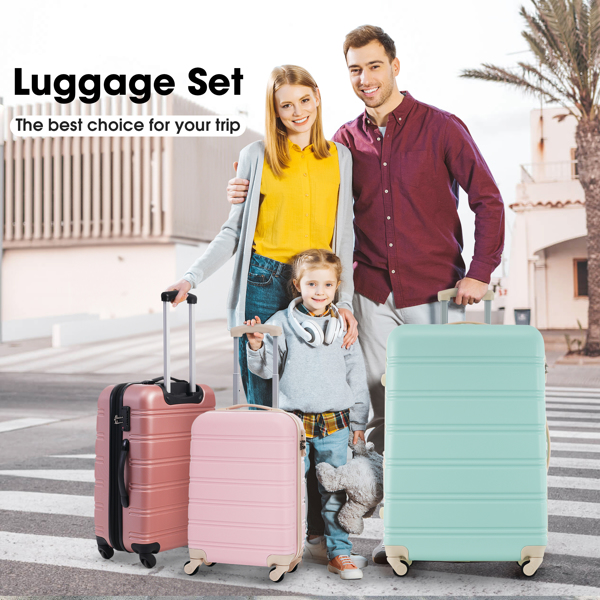 Hardshell Luggage Sets 4 pcs + Bag Spinner Suitcase with TSA Lock Lightweight-16"+20"+24"+28" Luggages