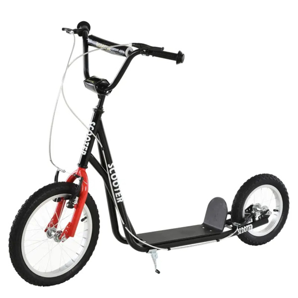   youth scooter is equipped  Dual Brakes  - Black