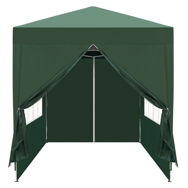 2 x 2m Two Doors & Two Windows Practical Waterproof Right-Angle Folding Tent Green