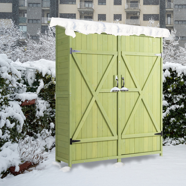 Fir Wood Shed Garden Storage Shed  Green