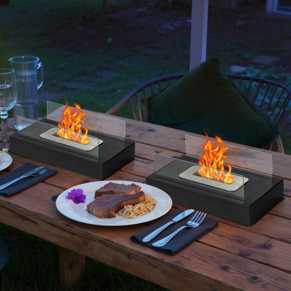 2pcs  13.8*7.1*5.5in  tabletop fire pit