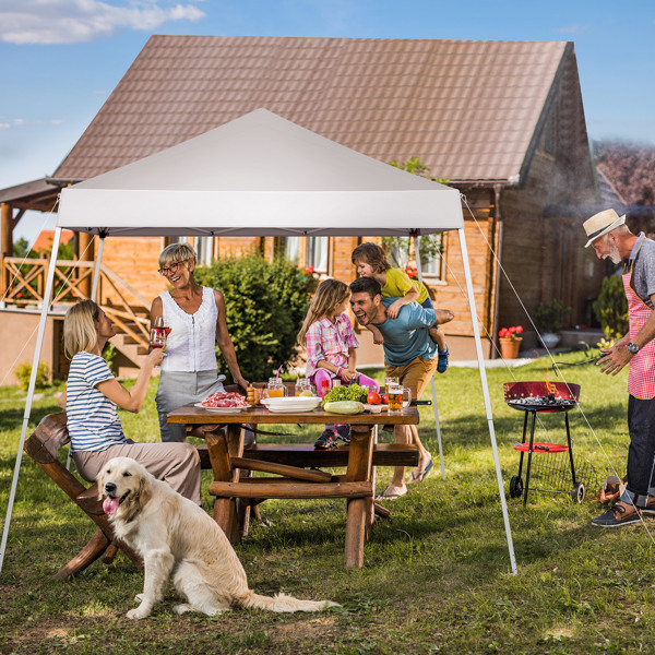 2.4 x 2.4m Portable Home Use Waterproof Folding Tent White