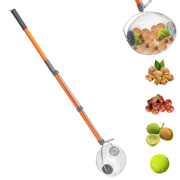 Nut Gatherer, Walnut Picker Upper Roller, Nut Collector and Picker, Pick Up Pecans Acorns Hickory Nuts Golf Balls Sweet Gun Balls