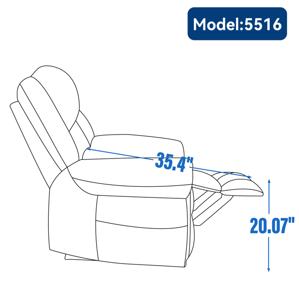 Dual Motor Infinite Position Up to 350 LBS Electric Medium size Leatheraire Grey Power Lift Recliner Chair with 8-Point Vibration Massage and Lumbar Heating