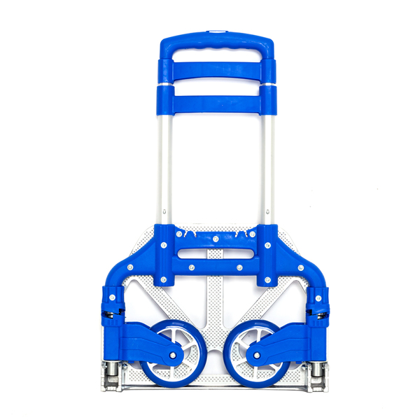 Portable Foldable Telescopic Trolley Trolley Luggage Trolle Blue