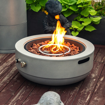 Small concrete round fire pit bowl