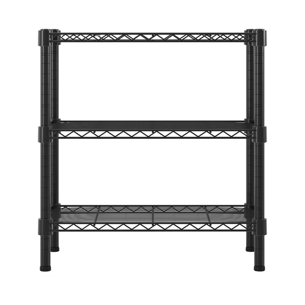 3-Layer Plastic Coated Iron Shelf 350*600*850 Black