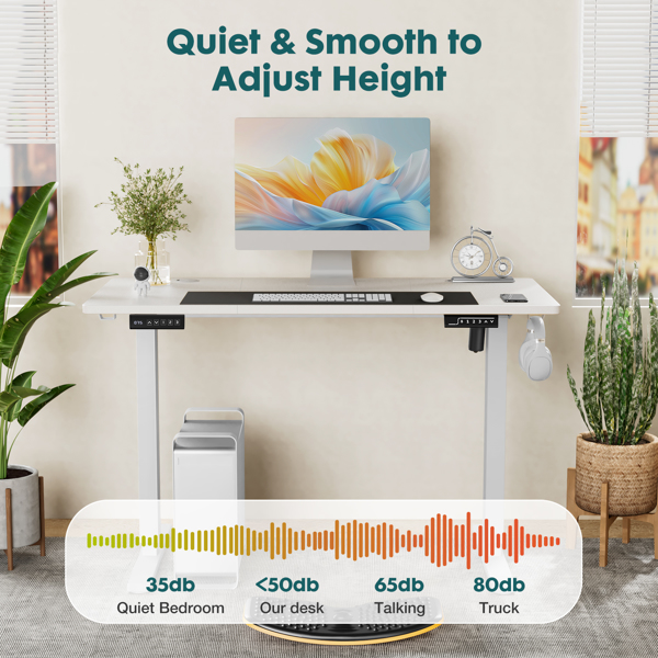 Standing Desk Adjustable Height 63 x 24 Inch Electric Computer Stand Up Desk with 3 Memory Presets, T-Shaped Bracket, Ergonomic Gaming Desk for Home Office Workstation