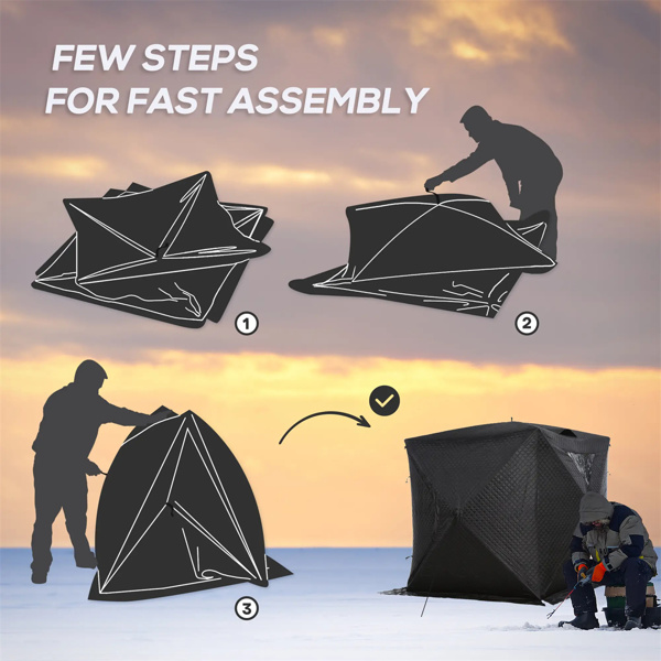 Pop-up Ice Fishing Tent,  Black Ice Shanty