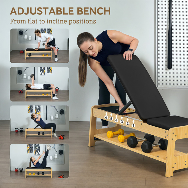 Wooden Adjustable Weight Bench