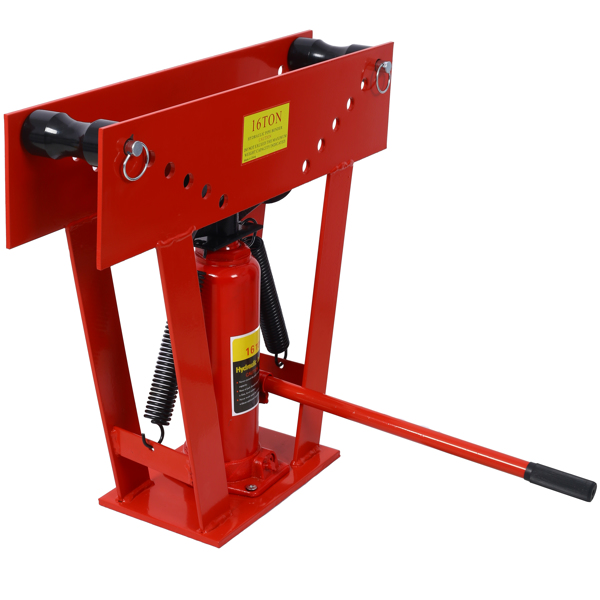 16 Ton Pipe Tube Bender Manual Hydraulic, Piping Bending Exhaust Tube Fabric w/8 Dies(1/2,3/4,1,1-1/4,1-1/12,2,2-1/2,3) Adjustable Rollers 90-180 Degree Bend Steel Iron Metal Ratcheting,Red