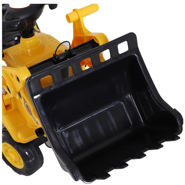 3 in 1 Ride On Toy Bulldozer Digger Tractor Pulling Cart 